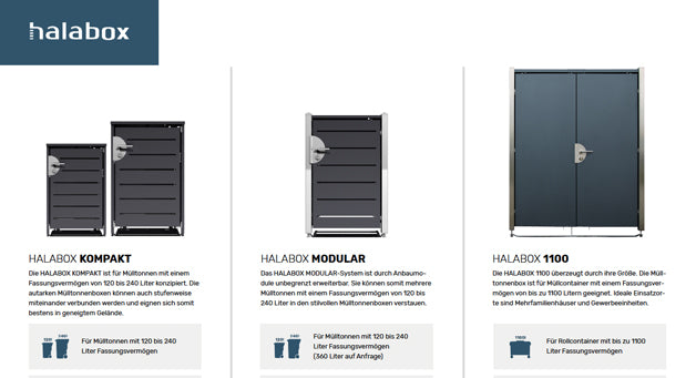 HALABOX Modellvergleich